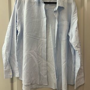 GAP Pale Blue Lightweight Button-Down Shirt